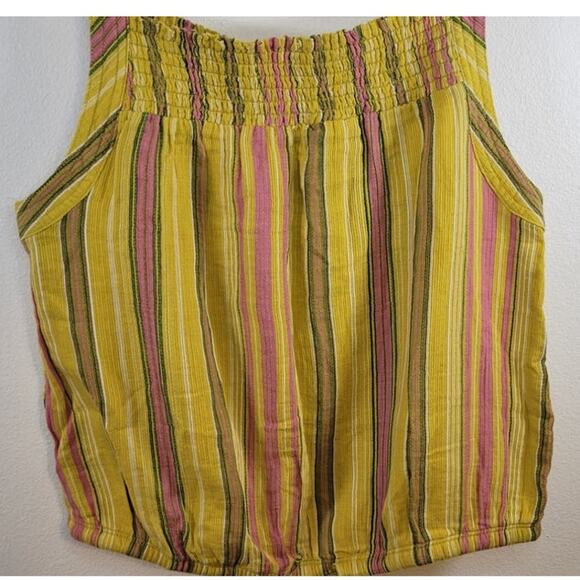 prAna Tank Top Womens X-Small Cami Smocked Boho Summer Cottagecore Shirt NWT - Picture 5 of 8